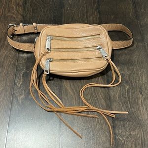 Rebecca Minkoff 3 zip leather belt bag/fanny pack